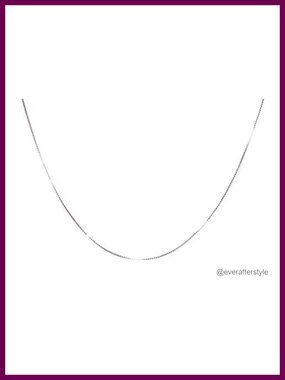 925 Sterling Silver 26" Box Chain Necklace - 0.8mm Delicate Thin Strong